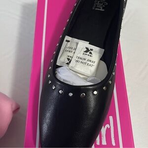 Black Studded Women's Flats